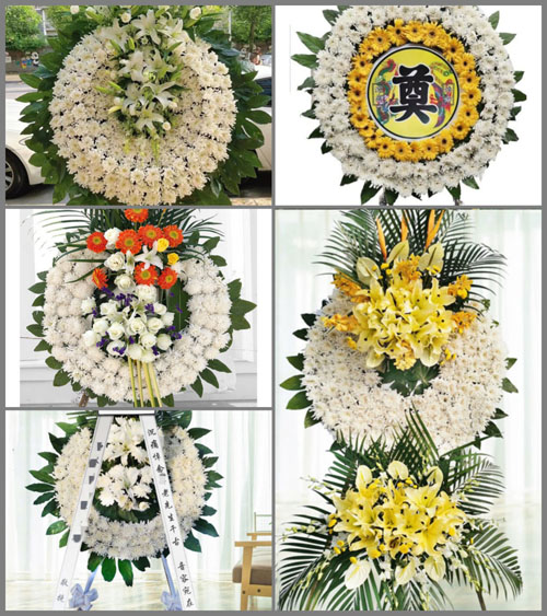 山东青岛莱西市马连庄镇崔格庄村花圈速递